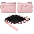 thumbnail image 7 of MKP Womens Satchel Female Handbags Two Tone Vegan Leather Shoulder Bag with Wallet 2pcs Set, 7 of 7