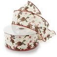 thumbnail image 2 of Ribbon Traditions Flying Reindeer Cream Wired Ribbon 2 1/2" by 10 Yards, 2 of 4