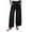 *Black, variant on Women's Drawstring Wide Leg Jeans , Distressed Hem Denim Pants For Women , Ladies' Washed Pull-On Trouser with Pockets, Light Blue , S-2XL
