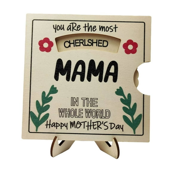 Mother's day gifts,Mother's Day Creative Decorative Wooden Plaque Wooden Plaque Interactive Home Decoration Conveying Love And Warmth