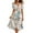 Blue, variant on Summer Dress for Women Casual Wear To Work Sexy V Neck Midi Sundress Short Sleeve Smocked Flared Flowy Beach Boho Floral Dress,Blue L