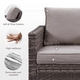 thumbnail image 4 of PARKWELL Wicker Patio Chairs Set of 2,Outdoor Rattan Chairs with Cushion,Porch Balcony Seating Furniture Set 350lb,Gray, 4 of 8