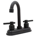 thumbnail image 1 of Mezcladora Lavabo Cuerpo Laton Negro Mate Maneral Redondo, 1 of 5