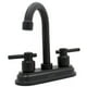 thumbnail image 1 of Mezcladora Lavabo Cuerpo Laton Negro Mate Maneral Redondo, 1 of 5