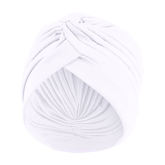 Stretchy Polyester Turban Cap for Women - Sleep Hat, Hairband & Indian Scarf with Knotted Back Design