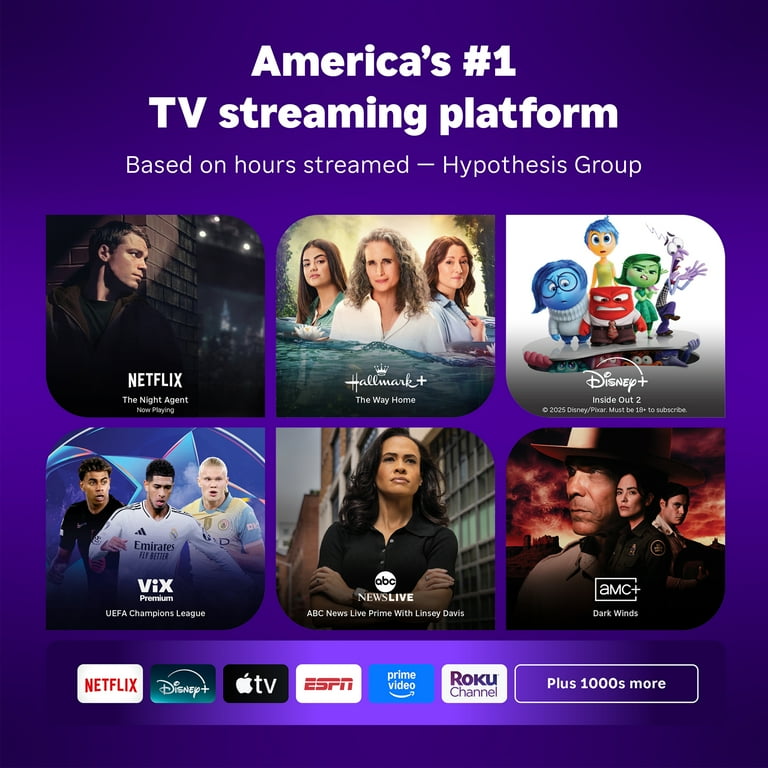 Roku Streamer 2025 - HD Roku Streaming Device for TV with Voice Remote - Free & Live TV