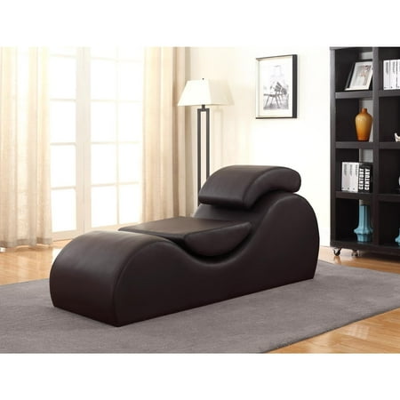 US Pride Furniture Faux Leather Yoga & Stretch Relax Chaise