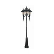 Glenn Aire Tri-Light w Seedy Glass (Large - Black)