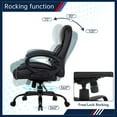 thumbnail image 5 of BestOffice Big and Tall Ergonomic Office Chair, Lumbar Support, PU Leather for Men, Women(Black), 5 of 7