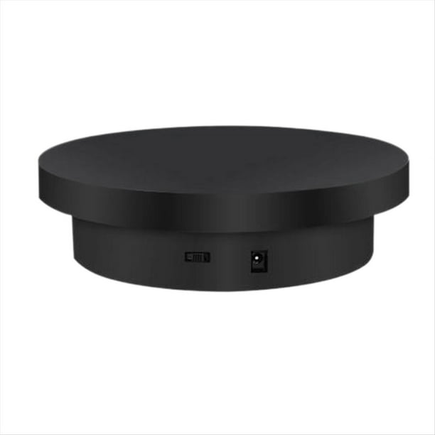 Plataforma Giratoria Eléctrica de 360° para Fotografía, con Carga USB, Soporte para Video, Color Negro.