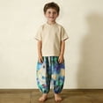 thumbnail image 2 of XUNKUSGA Cute printed loose-fitting casual pants for boys and girls,Green,3 Years, 2 of 7