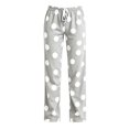 thumbnail image 4 of JIANLAI Women Polka Dot Print Pajama Pants, Elastic Drawstring Waist Full‑Length Straight Leg Loungewear Trousers, Soft Relaxed Fit Sleep Bottoms, Lightweight Comfy Casual Pants, 4 of 4