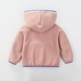 thumbnail image 4 of fnnxnal Little Girls 5T Pink Fleece Jacket, Hooded Full Zip, Warm for Spring Fall, Soft Machine Washable Durable Outerwear, 4 of 9