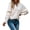 White, variant on Vedolay Cropped Sweater Women's 2023 Fall Casual Oversized Lapel Collar V Neck Long Sleeve Pullover Sweaters,Black L