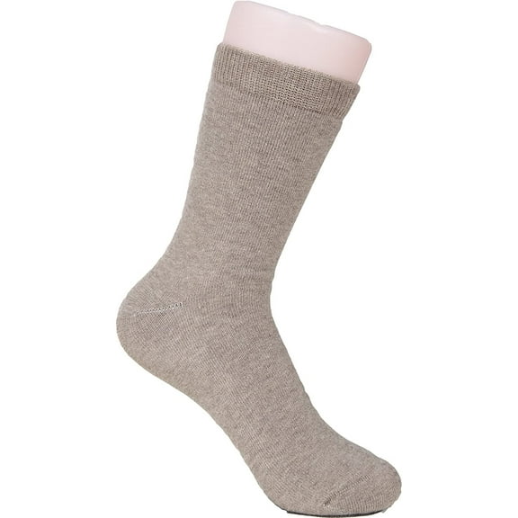 Lian LifeStyle Men's 1 Pair Extra Thick Wool Blend Socks Plain Color Size 9-11Tan