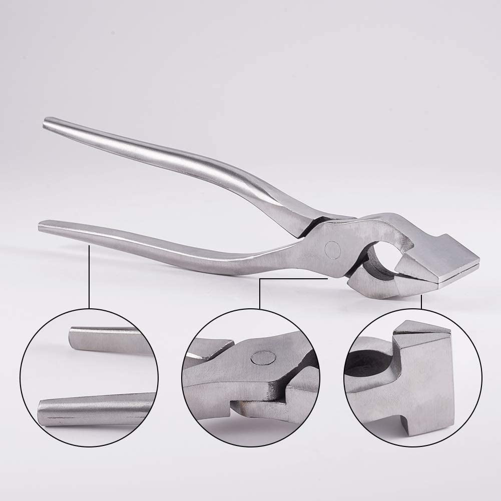 Leather Craft Flatten Pliers Straight Head Edge Adjustment Press Clamp Cutting Side Snips Flush Pliers Nipper for Belt and Bag