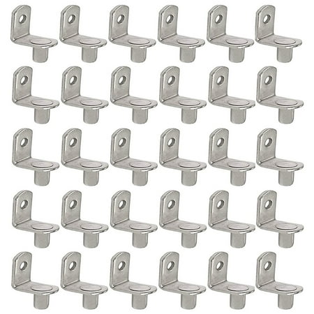 

50 Pcs Shelf Support Pegs 6mm L-Shaped Shelf Support Nickel Plated Shelf Bracket Pegs for Furniture
