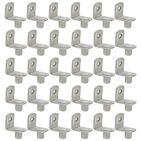 

50 Pcs Shelf Support Pegs 6mm L-Shaped Shelf Support Nickel Plated Shelf Bracket Pegs for Furniture