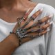thumbnail image 4 of Anillo de esqueleto de mano, pulsera de mano de esqueleto de aleación, plata, cadena de mano de estilo punk creativo único, compatible con hombres y mujeres, disfraz de cosplay (1, 4 of 4