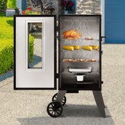 Royal Gourmet SE2806 28-inch Analog Electric Smoker with 3 Chrome-plated Smoking Racks,Adjustable Temperature Control, Black