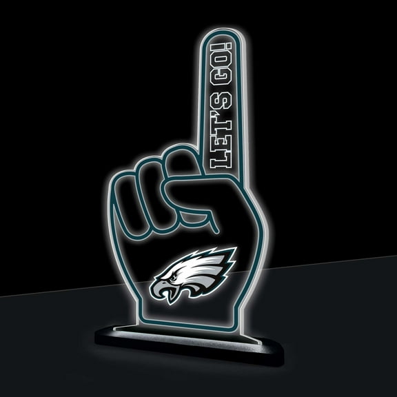 Philadelphia Eagles 10" LED Tabletop Foam Finger Desklite Sign