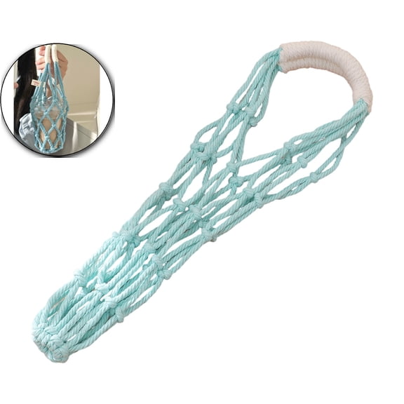 Handwoven Drink Carrier with Handle, Eco Friendly Reusable Single Cup Holder Netting Bag for Travel Coffee Cup Hanging Carry, Cruise Drink Caddy & Decorate Your Cup