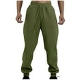 thumbnail image 4 of Casual Pants for Mens Elastic Waist Plus Size Fashion Drawstring Elastic Waist Solid Color Casual Length Sweat Pants 50% off, 4 of 4