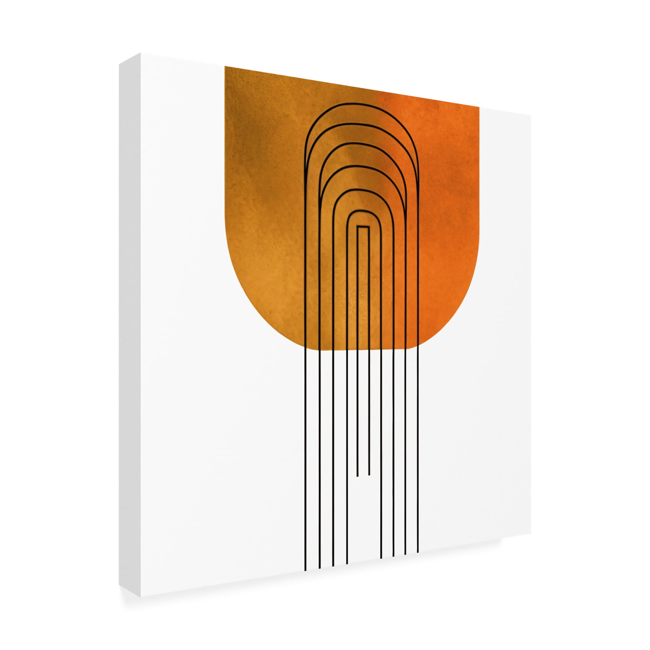 Canvas Wall Art - Ray Heere 'Mid Century Abstract Painting 9' Wall Art for Living Room, Bedroom, or Office Décor by Trademark Fine Art - 14 x 14 Inches