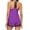 Purple, variant on Babysbule Womens Pajamas Women Sleepwear Sleeveless Strap Nightwear Lace Trim Satin Cami Top Pajama Sets