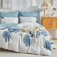 thumbnail image 3 of Reversible Duvet Cover Queen Tree Branch Pattern Queen Duvet Cover Set pc Soft Microfiber Breathable Botanical Bedding Sets with Zipper Ties, 3 of 7
