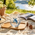 thumbnail image 6 of Artisanal Blue Ringed Glassware Octopus Stemless Wine Glass Handcrafted Borosilicate Nautical Tabletop Bar Decor Gift Set,Gifts for friends, family, and coworkers(F), 6 of 7
