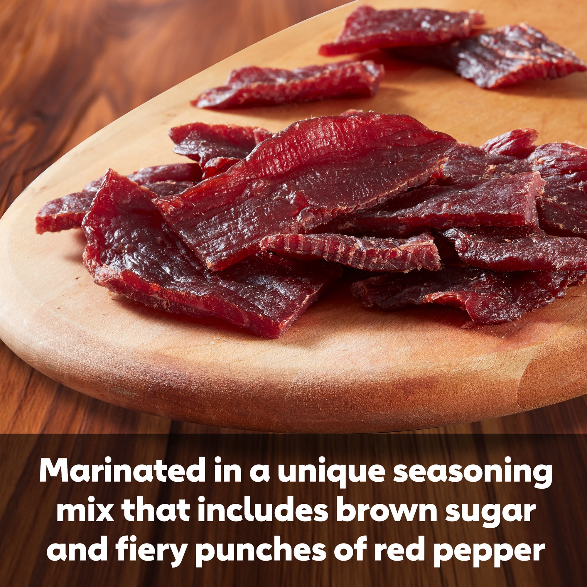 (8 pack) Jack Link’s Beef Jerky, Spicy Red Pepper, Made with 100% Beef, 10g of Protein per Serving, 5 Ounce, Resealable Bag