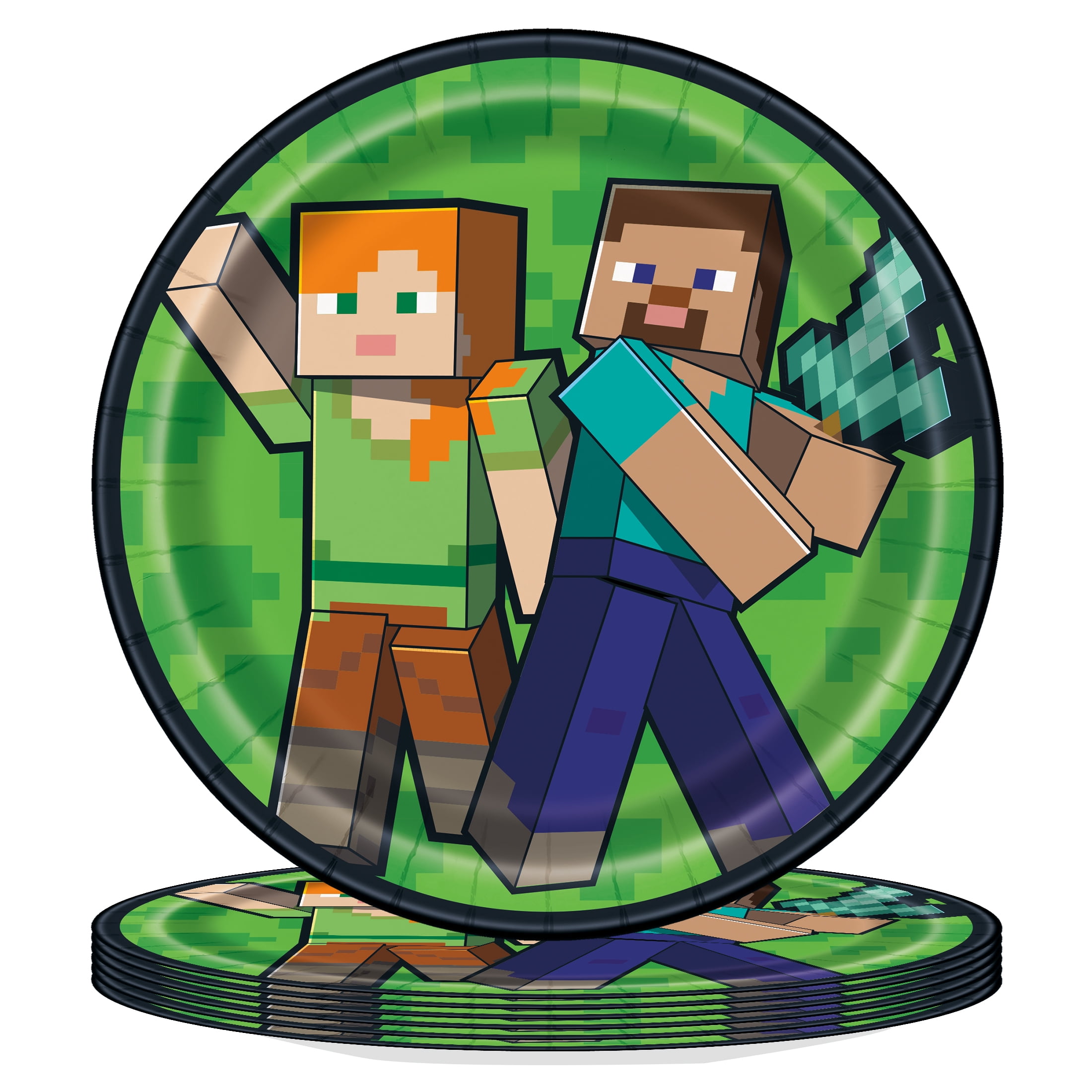 Minecraft 8 Count 6.75IN Multicolor Dessert Paper Plates