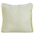 thumbnail image 6 of Ox Bay Bennett 20" x 20" Yellow/Ivory Solid Fringed Cotton Adult Decorative Throw Pillow Cover, 6 of 9