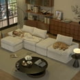 thumbnail image 6 of Doubleslee U-Shaped Sofa, 110 Inch Sectional Cloud Couch, No Assembly Required, One Box, OEKO-TEX, Beige, 6 of 11