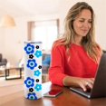thumbnail image 2 of Evil Eye Flowers Libbey Insulated Skinny Tumblers Cup,Turkish Blue Coffee Mug 20 Oz with Lid Protection Good Luck Gift for Women,Double Wall Reusable Vacuum Stainless Steel Water Bottle, 2 of 6