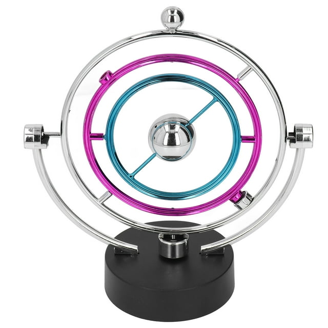 Electronic Perpetual Motion Toy, 3D Electronic Revolving Balance Balls Model Ornaments Rotating Funny Gifts Stimulate Scientific Interest For Home