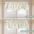 thumbnail image 6 of Pastoral Flowers Tie Up Window Valance Vintage Yellow Flower Farmhouse Plant Tie-up Valance for Kitchen Windows Adjustable Small Curtain Balloon Shades for Kitchen Bathroom Cafe 60x18inch, 6 of 9
