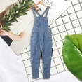 thumbnail image 5 of Wirziis Men's Denim Bib Overalls Blue Loose fit Overalls Holes Ripped Jumpsuits Ripped Hole Slim Jumpsuit with Pockets, 5 of 7