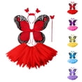 thumbnail image 4 of YOUYEDIAN Princess Tulle Tutu Skirt Sets, Include Headband, Wand, Butterfly Fairy Wing, Skirt (Pink, One Size), 4 of 4
