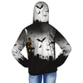 thumbnail image 4 of Xecao Happy Halloween 1 Print Fishing Shirts for teenager Long Sleeve UV Sun Protection Hoodie with Zipper Outdoor Hiking Shirts-Medium, 4 of 7