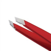 Tweezerman Stainless Steel Slant Tweezer, Signature Red