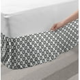 thumbnail image 2 of Abstract Bed Skirt, Oriental Eastern Style Geometric Ornaments Star Shapes on a Plain Background, Elastic Bedskirt Dust Ruffle Wrap Around for Bedding Decor, 4 Sizes, Dark Grey White, by Ambesonne, 2 of 2