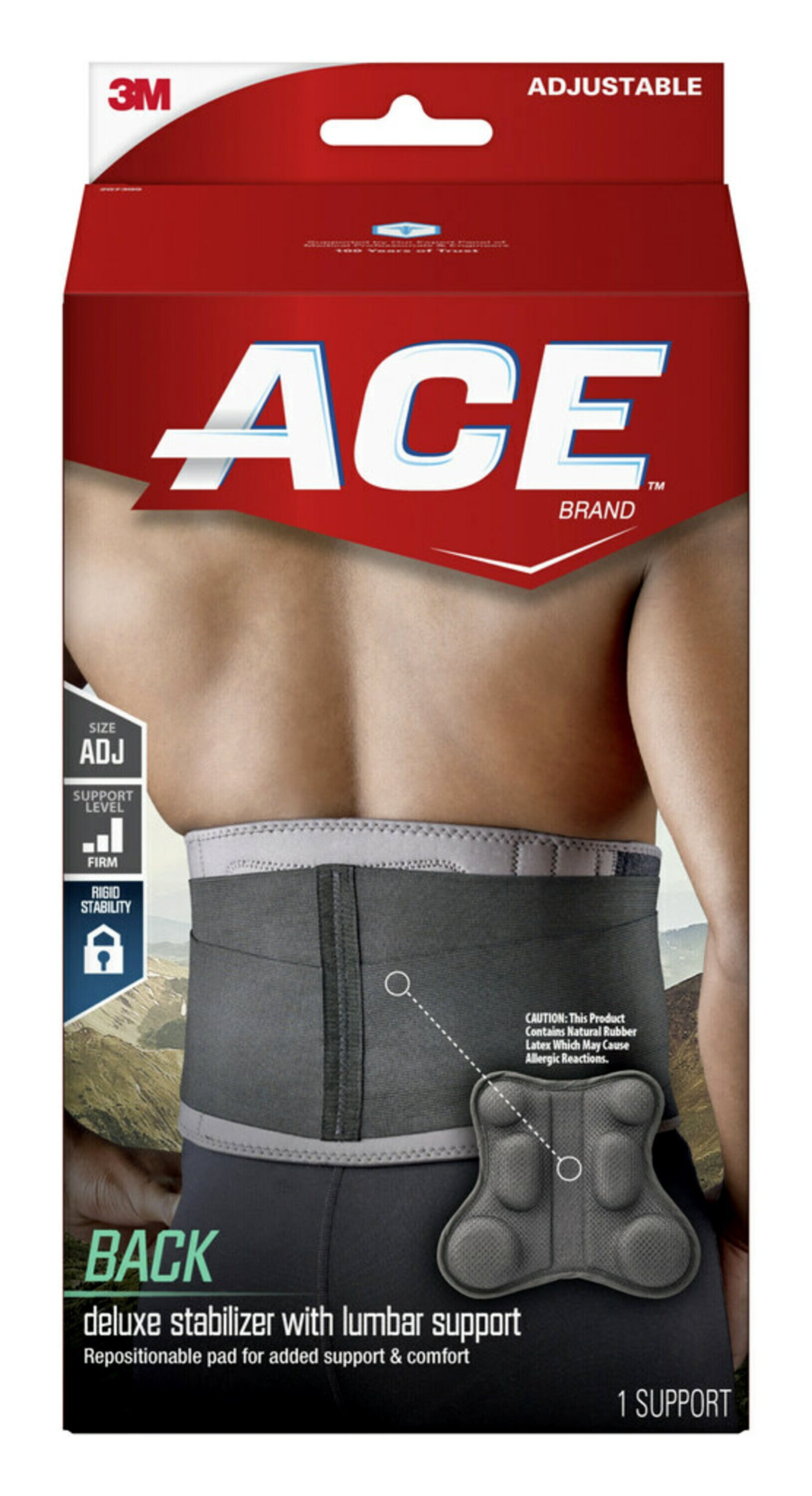 ACE Brand Deluxe Back Stabilizer w/ Lumbar Pad, Adjustable Brace