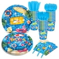 thumbnail image 5 of Whattiho Birthday Party Supplies Kids, Summer Pool, Blue, 94 Count, 5 of 7