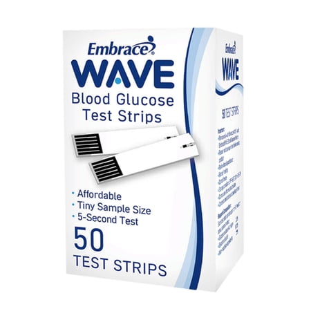 EmbraceWave Blood Glucose Test Strips For use with Embrace Blood Glucose Meter