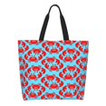 thumbnail image 1 of Easygdp Cartoon Crabs Bolsas Tote para Mujer, Bolsos de Hombro para Viaje, Bolsos de Mano de Gran Capacidad para Compras y Trabajo, 1 of 8