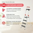 thumbnail image 3 of Hailo Folding 4 Step Non-Slip Ladder for Home & Kitchen, L100, Silver/Black, 3 of 12