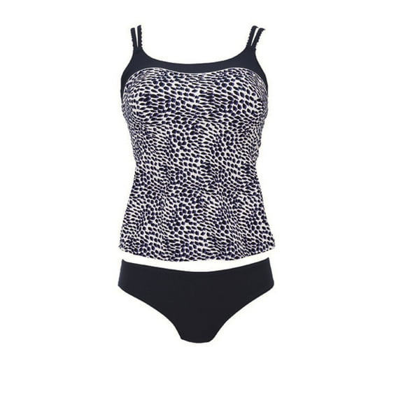 Care Women`s Tankini, 14D, navy blue-white