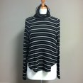 thumbnail image 2 of Free People Women's Striped Drippy Thermal Knit Cowl Neck Top Shirt OB455608, 2 of 2